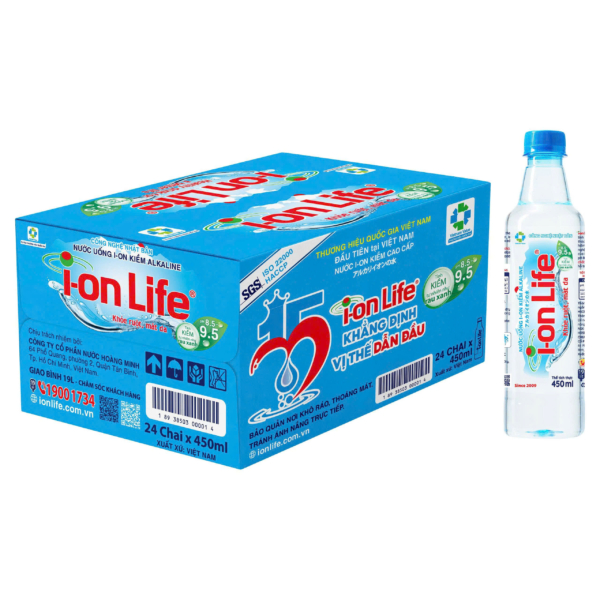 Nước Ion Kiềm I-on Life 450ml (thùng 24 chai)